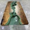 Wood River Table, Custom Wooden Table, Wood River Table | Dining Table in Tables by Tinella Collection | Edmonton, Canada in Edmonton. Item made of wood & glass compatible with contemporary and art deco style