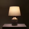 Naybu Straight Table Lamp | Lamps by Home Blitz. Item made of wood & cotton compatible with boho style