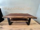 Walnut Coffee Table with Shelf | Tables by Good Wood Brothers. Item composed of walnut and metal in mid century modern style
