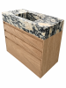 Calacatta Viola Marble Sink with Wood Vanity | Water Fixtures by Vero Marble