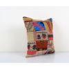 Vintage Turkish Handmade Large Patchwork Cushion, Flat-Weave | Pillows by Vintage Pillows Store