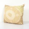 Suzani Yellow Square Pillow Case Fashioned from a Mid-20th C | Cushion in Pillows by Vintage Pillows Store
