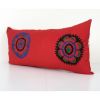 Uzbek Red Suzani Bedding Cushion Cover, Suzani Long Hippie B | Pillows by Vintage Pillows Store