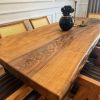 Live Edge Wood Dining Table | Tables by Ironscustomwood. Item composed of walnut and metal