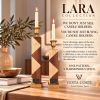 Handmade Oak Mahogany Geometric Candle Holders, Modern Home Decor (Set of 2) | Decorative Objects by Vesta Corte