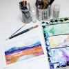 Violet Passage | Watercolor Painting in Paintings by Brazen Edwards Artist. Item made of paper
