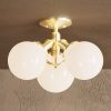 Palmdale | Flush Mounts by Illuminate Vintage. Item made of brass with glass