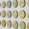 One Hundred Green Map Dots Collage | Paintings by Amelia Coward