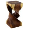 Haussmann® Wood Double Twist Stool Table 12 in SQ x 23 in | Chairs by Haussmann®
