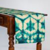 Raffia Shibori Table Runner - Turtle Pattern - Emerald | Linens & Bedding by Tanana Madagascar. Item composed of fabric