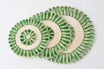 Handwoven Seagrass Placemat | Trivet | Green | Tableware by NEEPA HUT. Item composed of fiber