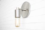 Minimalist Industrial Lighting - Model No. 1174 | Sconces by Peared Creation. Item made of brass with glass