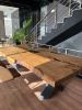 Conference Wood Table Live Edge Chestnut Table | Dining Table in Tables by Tinella Collection. Item made of wood works with contemporary & coastal style