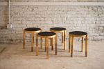 Black and Gold Round Modern Side Table | Waverly | Tables by Alabama Sawyer