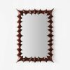 Brutalist Mirror Small Natural Wood | Work by District Loom