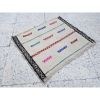 Old Traditional Turkish Oriental Hand Made Wool Small Kilim | Small Rug in Rugs by Vintage Pillows Store. Item composed of wool and fiber