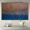 "Gold Silver Skyline" | Oil And Acrylic Painting in Paintings by Berez Art. Item composed of canvas compatible with coastal and art deco style