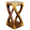 Haussmann® Wood Vine Twist Stool Accent Table 12 in x 22 in | Chairs by Haussmann®