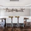 Infinity Long chandelier | Chandeliers by Next Level Lighting. Item made of oak wood