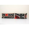 12" x 26" Set of Two Suzani Pillow Case | Sham in Linens & Bedding by Vintage Pillows Store. Item composed of fabric