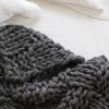 Arm Knit Chunky Basket Weave Blanket DIY KIT | Linens & Bedding by Flax & Twine. Item composed of fabric