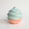 Spherical in Strawberry Pistachio | Vase in Vases & Vessels by by Alejandra Design. Item made of ceramic
