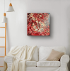 Love Burns – Red & Gold Abstract Acrylic Painting | Oil And Acrylic Painting in Paintings by Eman's Gallery