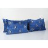 Christmas Gift Blue Lumbar Pillow Cover, Set of Three Lamb H | Cushion in Pillows by Vintage Pillows Store