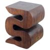 Haussmann® Wood BIG Wave Verve Accent Snake Table 12x14x18 | End Table in Tables by Haussmann®