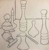 Contours of Orient - Original Charcoal Drawing - Minimalist | Drawings by Eman's Gallery