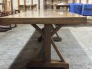 Handmade Hardwood Farmhouse Trestle Table, Custom Dining Table, USA made, 100% Solid Wood | Tables by Marco Bogazzi
