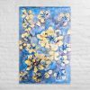 Canvas Print – Iris Lake – Blue and Gold Floral Wall Art | Work by Eman's Gallery