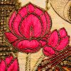 Goddess Gaj Lakshmi Handmade Embroidered Bejeweled Wall Art | Embroidery in Wall Hangings by MagicSimSim