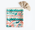 Aqua Tablecloth | Linens & Bedding by OSLÉ HOME DECOR. Item made of fabric