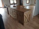 Model #1031 - Custom Kitchen Island With Seating Area | Countertop in Furniture by Limitless Woodworking. Item composed of maple wood in mid century modern or contemporary style