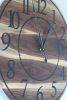 Live Edge 42" Black Walnut Wall Clock with Roman Numerals | Decorative Objects by Hazel Oak Farms. Item made of walnut