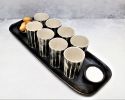 coffee serving set, coffee cups, rectangular tray and saucer | Drinkware by YomYomceramic. Item composed of ceramic