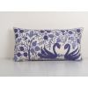 Blue Suzani Bedding Pillow Made from a Vintage Uzbek Suzani, | Cushion in Pillows by Vintage Pillows Store