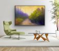 Walking Through The Park | Oil And Acrylic Painting in Paintings by Victoria Veedell. Item made of canvas & synthetic compatible with contemporary style