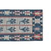 Organic Wool Turkish Kilim Runner Rug with Pink and Blue | Rugs by Vintage Pillows Store. Item composed of wool and fiber