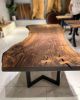 Live Edge Walnut Table - Modern Kitchen Table - Epoxy Table | Dining Table in Tables by Tinella Collection. Item made of walnut works with contemporary & country & farmhouse style