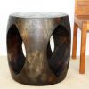 Haussmann® Wood Oval Windows Coffee Table 20 inch DIA x 20 | Tables by Haussmann®