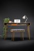 Modern Oak Desk with Open Cubbies Mid Century Design | Tables by Manuel Barrera Habitables. Item made of oak wood