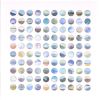 One Hundred Snowy Mountain Landscape Dots Collage | Paintings by Amelia Coward