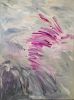 Ruby Vortex | Oil And Acrylic Painting in Paintings by Eugenie Diserio. Item made of canvas works with mid century modern & contemporary style