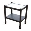 Ellpa Mango wood & marble side table-Ebnoy | End Table in Tables by Mango Furniture Co. Inc.