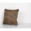 Handmade Turkish Cicim Pillow Cover, Brown Square Kilim Pill | Cushion in Pillows by Vintage Pillows Store