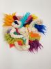 Vibrant and festive woven wall art tapestry | Wall Hangings by Awesome Knots. Item composed of cotton & fiber