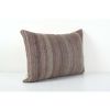 Gray Turkish Lumbar Kilim Pillow, Wool Throw Pillow | Sham in Linens & Bedding by Vintage Pillows Store. Item composed of cotton and fiber