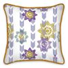 Daisy Pattern Silk Cushion | Pillows by Sean Martorana. Item made of fabric